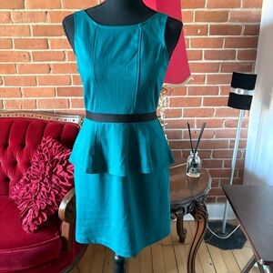 Johnny Was Blue Peplum Sheath Dress